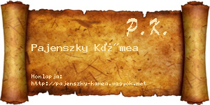Pajenszky Kámea névjegykártya